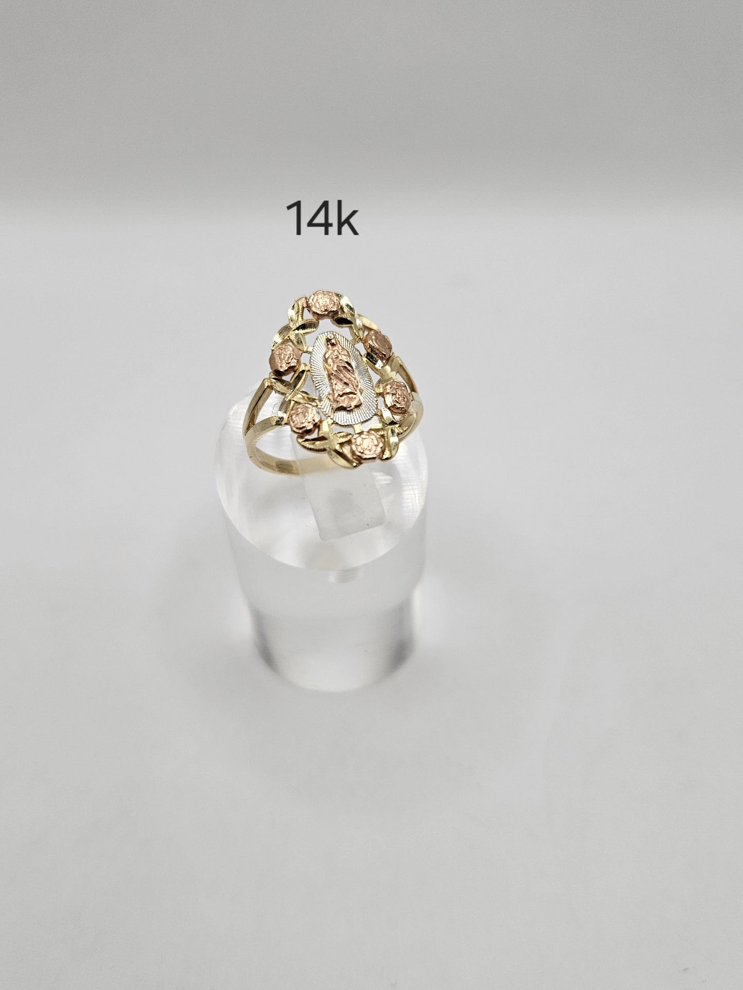 Anillo de Virgen de Guadalupe 14k