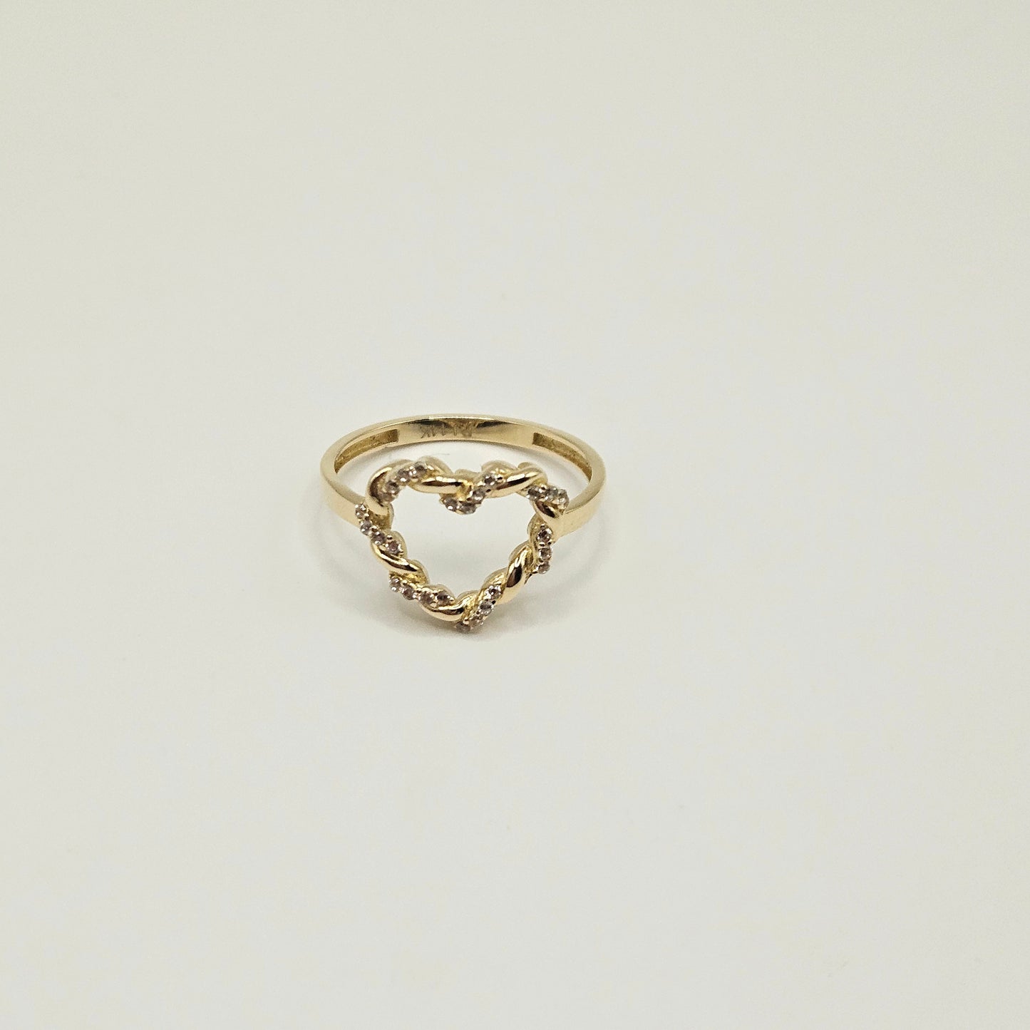 Anillo de corazon 14k