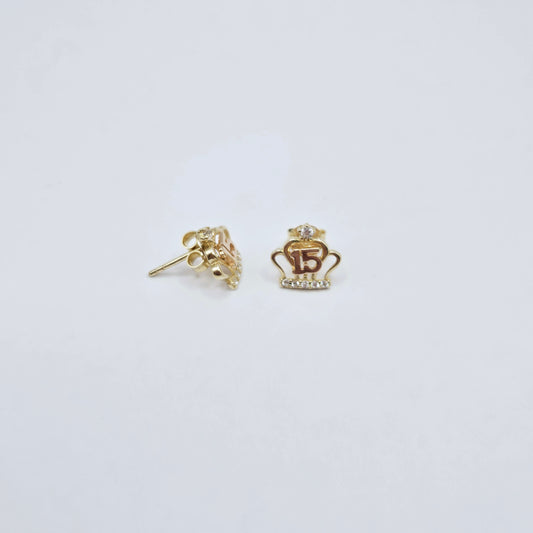 Aretes para 15 años 14k