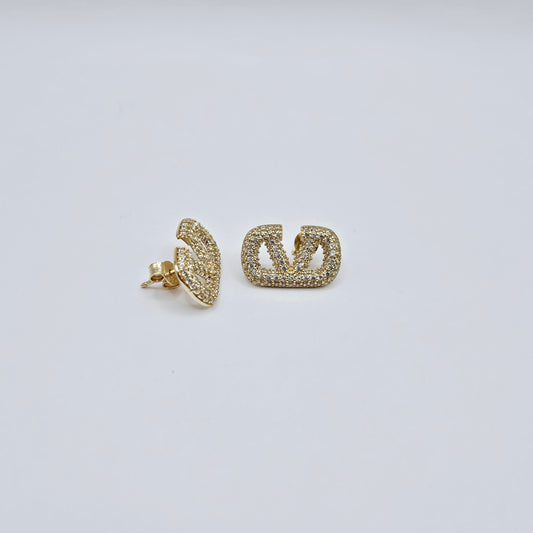 Aretes Valentino 14k