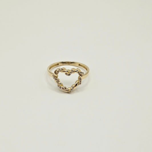 Anillo de corazon 14k