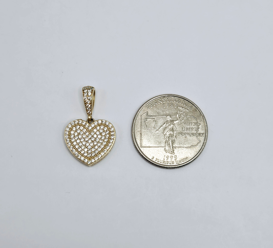 Pendiente de corazon 14k